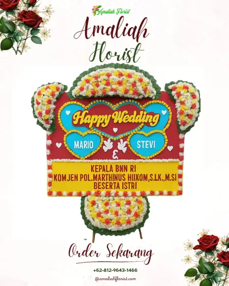 Papan Bunga Pernikahan Kemuningan